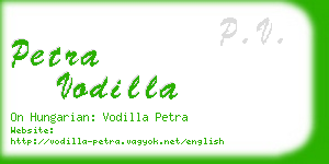 petra vodilla business card